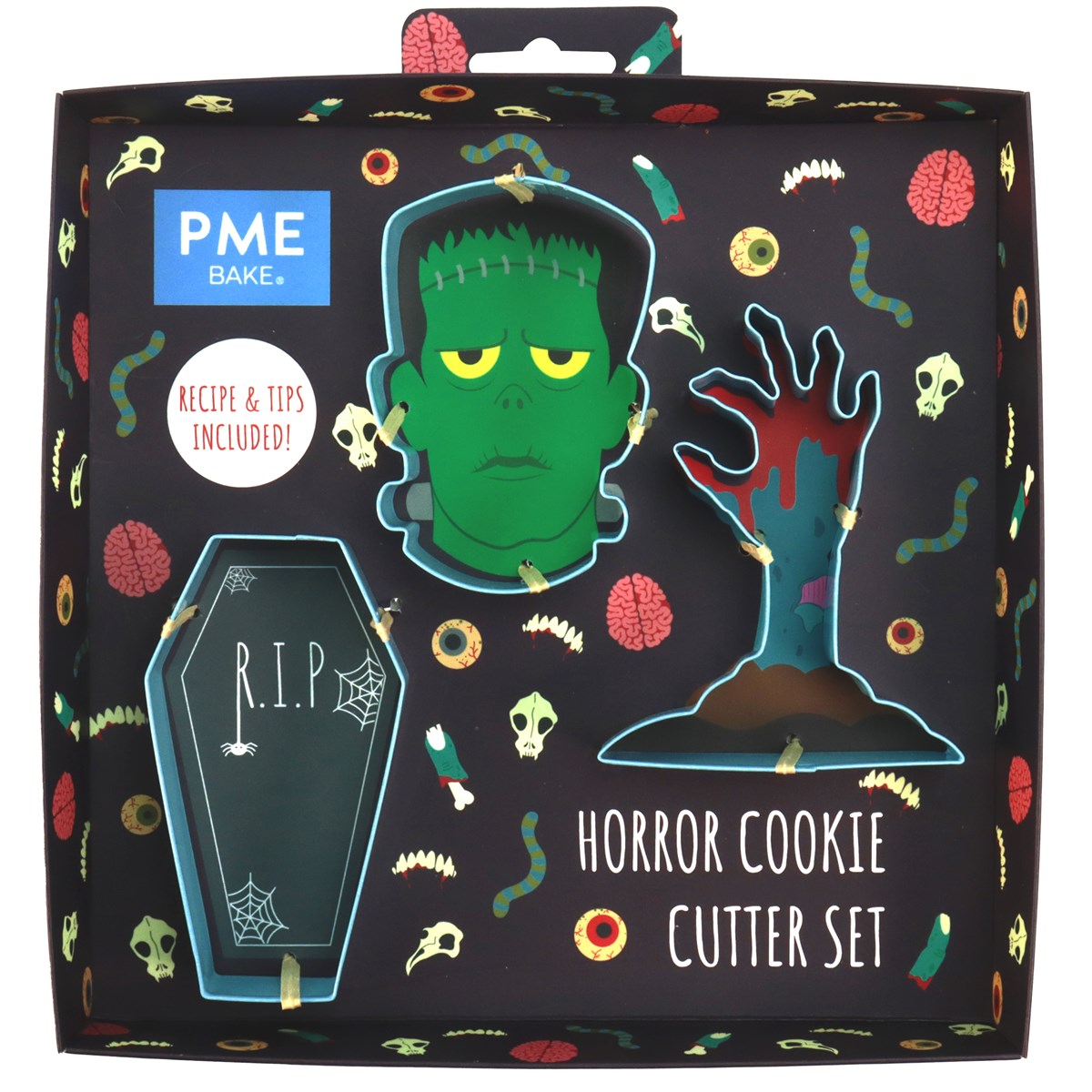 Set de 3 cortadores de galletas de Terror