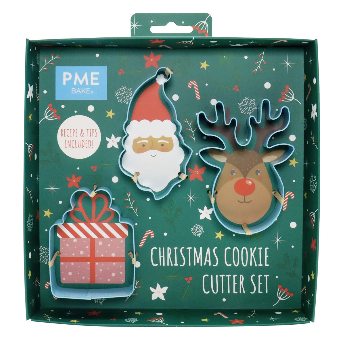 Set de 3 cortadores de galletas de Papá Noel