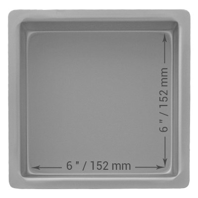 Molde para Pasteles Cuadrado de Aluminio Anodizado PME Profundidad de 6 x 6 x 3-pulgadas