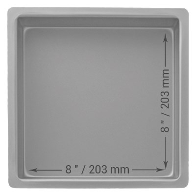 Molde para Pasteles Cuadrado de Aluminio Anodizado PME Profundidad de 8 x 8 x 3-pulgadas