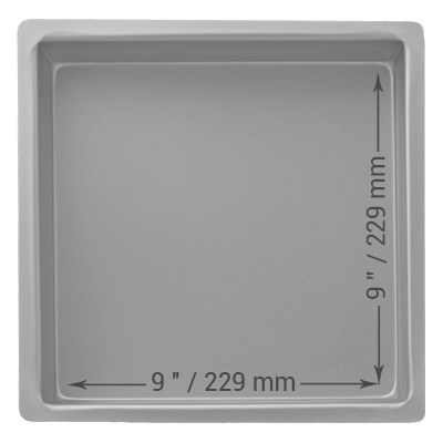 Molde para Pasteles Cuadrado de Aluminio Anodizado PME Profundidad de 9 x 9 x 3-pulgadas