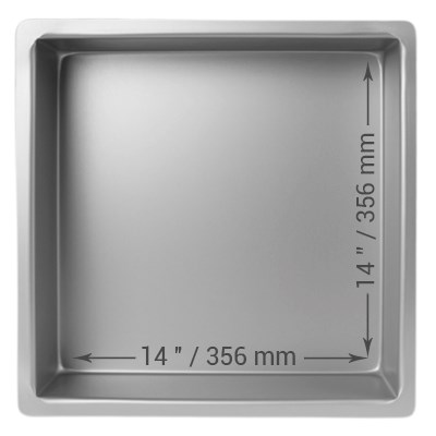 Molde para Pasteles Cuadrado de Aluminio Anodizado PME Profundidad de 14 x 14 x 4-pulgadas