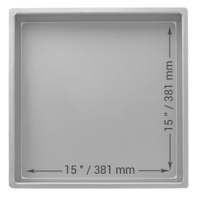 Molde para Pasteles Cuadrado de Aluminio Anodizado PME Profundidad de 15 x 15 x 3-pulgadas