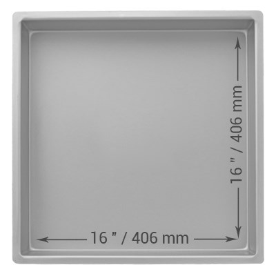 Molde para Pasteles Cuadrado de Aluminio Anodizado PME Profundidad de 16 x 16 x 3-pulgadas