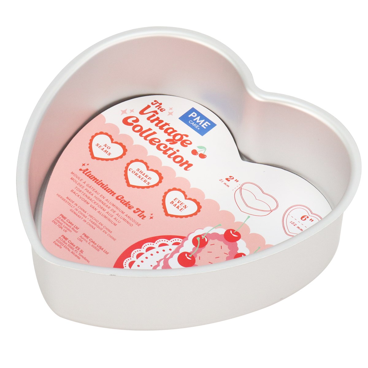 Vintage Cake - Molde de Aluminio Anodizado con Forma de Corazón