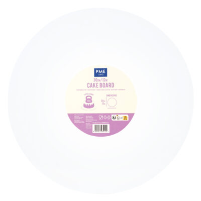Cake Board redonda para Tarta con bordes lisos, Blanco (10" / 25cm)