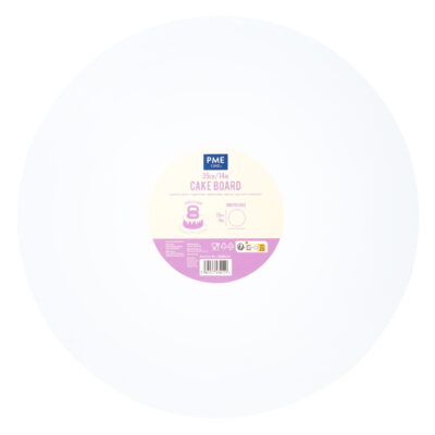 Cake Board redonda para Tarta con bordes lisos, Blanco (14" / 35cm)