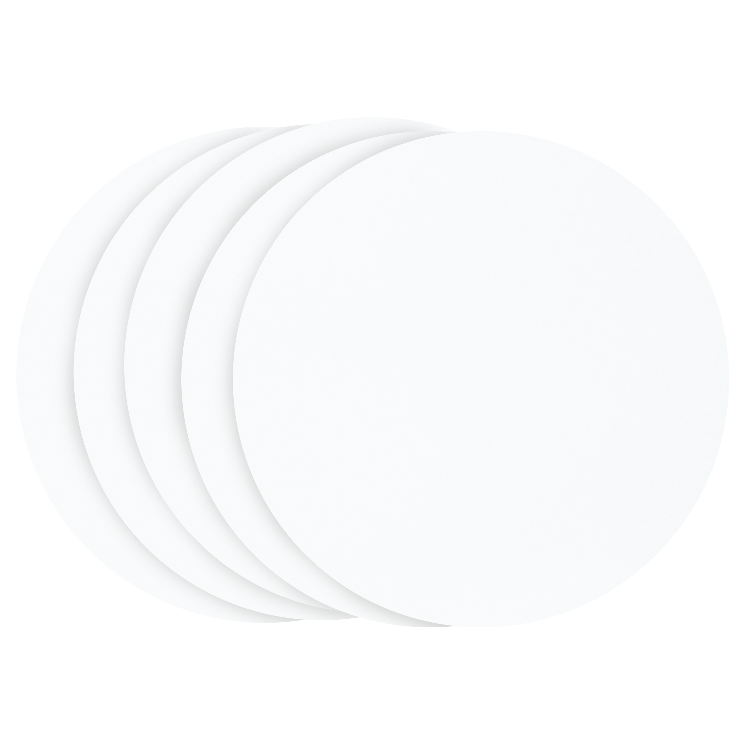 Set de 5 Bases redondas para Tartas, Blanco (8" / 20cm)