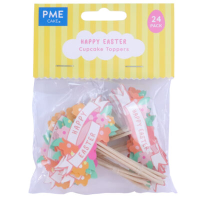 Pascua Toppers para pasteles - Felices Pascuas, Set de 24