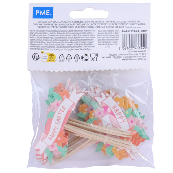 Pascua Toppers para pasteles - Felices Pascuas, Set de 24 - Imagen 3
