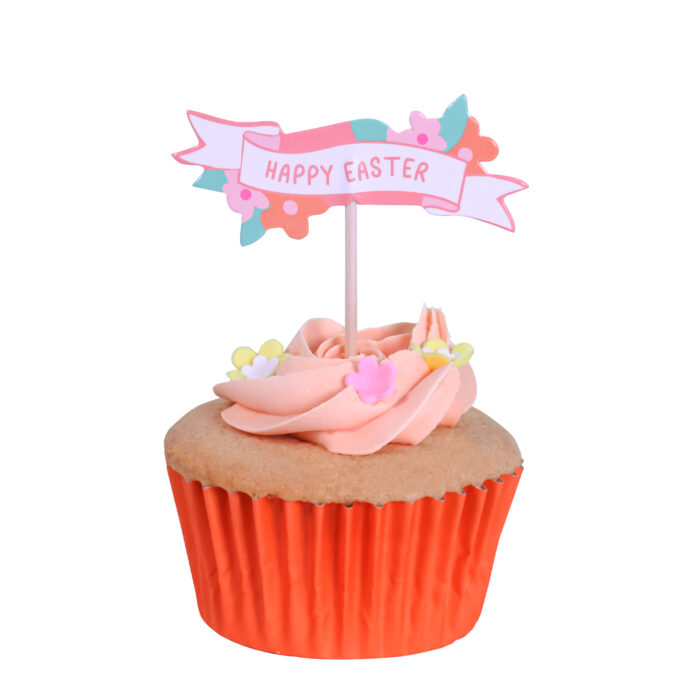Pascua Toppers para pasteles - Felices Pascuas, Set de 24 - Imagen 2