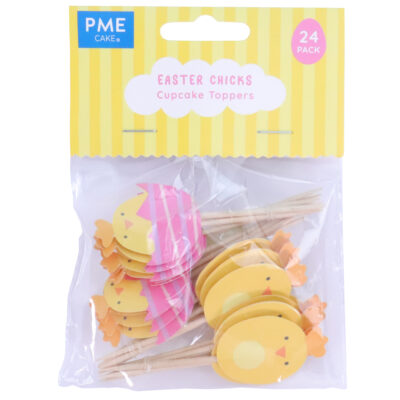 Pascua Toppers para pasteles - Pollitos, Set de 24