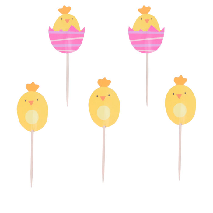 Pascua Toppers para pasteles - Pollitos, Set de 24 - Imagen 2