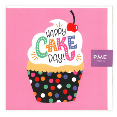 Tarjeta de Felicitación 'Feliz Día de la Torta' Rosa