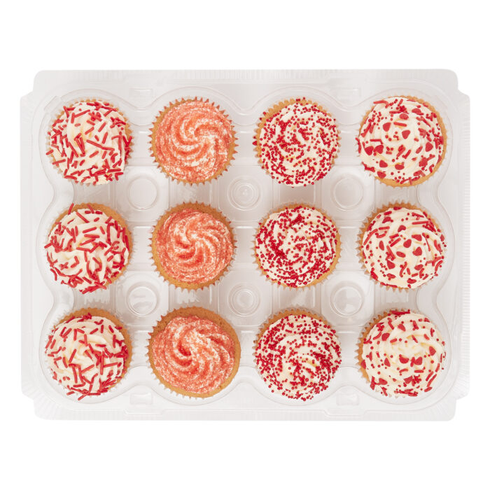 Set de 3 cajas porta cupcakes de plástico (12 huecos) - Imagen 2