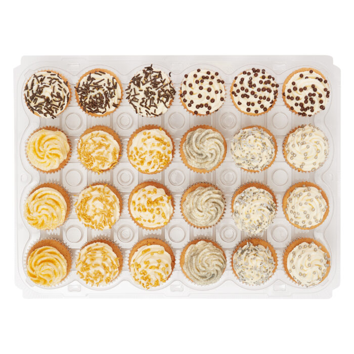Set de 3 cajas porta cupcakes de plástico (24 huecos) - Imagen 3