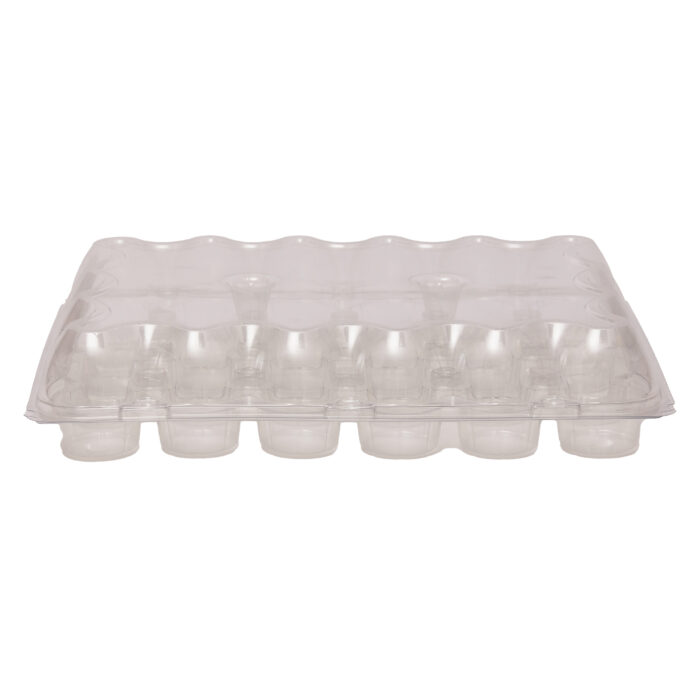 Set de 3 cajas porta cupcakes de plástico (24 huecos) - Imagen 4
