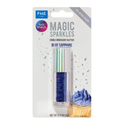 Magic Sparkles, Copos de Glitter Iridiscente Comestible – Zafiro Azul3g)