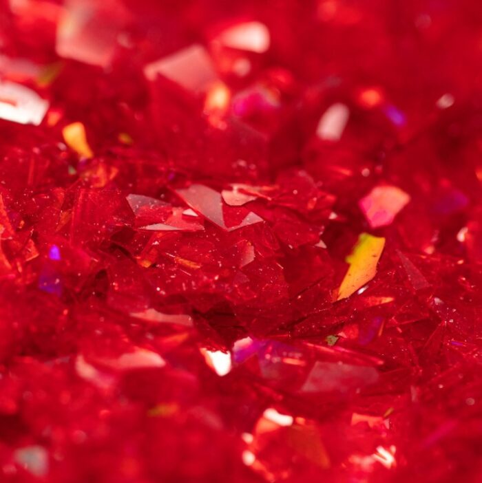 Magic Sparkles, Copos de Glitter Iridiscente Comestible – Rubí Rojo (3g) - Imagen 2