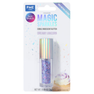 Magic Sparkles, Copos de Glitter Iridiscente Comestible – Unicornio Encantado (3g)