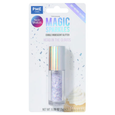 Magic Sparkles, Copos de Glitter Iridiscente Comestible – Cabeza en las Nubes(3g)