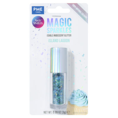 Magic Sparkles, Copos de Glitter Iridiscente Comestible – Laguna Isleña (3g)