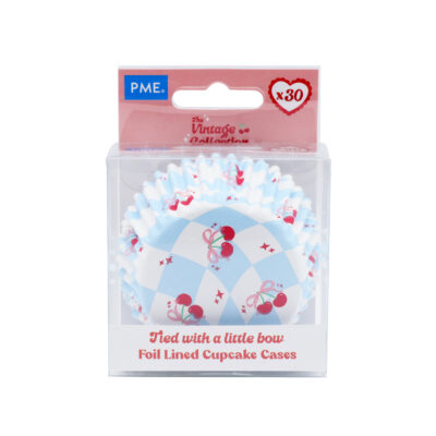Cápsulas para Cupcakes Vintage forradas de Aluminio - Atado con un lazo (Set de 30)