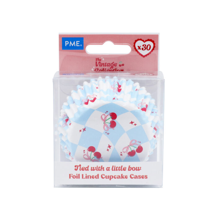 Cápsulas para Cupcakes Vintage forradas de Aluminio - Atado con un lazo (Set de 30)