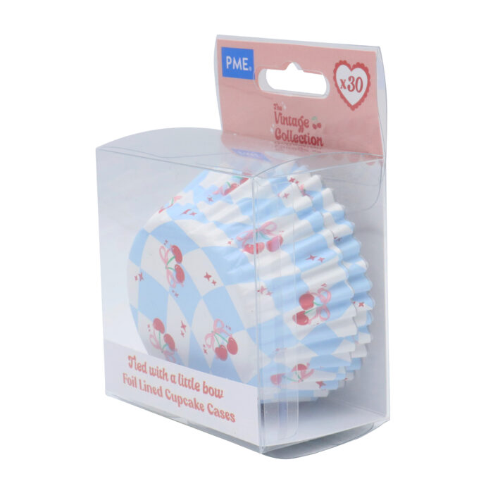 Cápsulas para Cupcakes Vintage forradas de Aluminio - Atado con un lazo (Set de 30) - Imagen 2