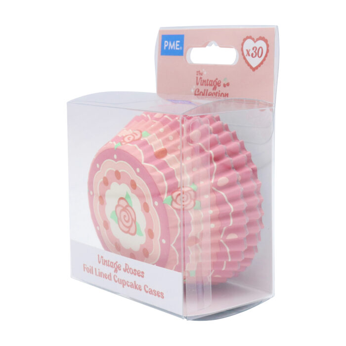 Cápsulas para Cupcakes Vintage forradas de Aluminio - Rosas Vintage (Set de 30) - Imagen 4