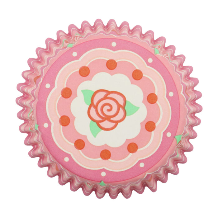 Cápsulas para Cupcakes Vintage forradas de Aluminio - Rosas Vintage (Set de 30) - Imagen 2
