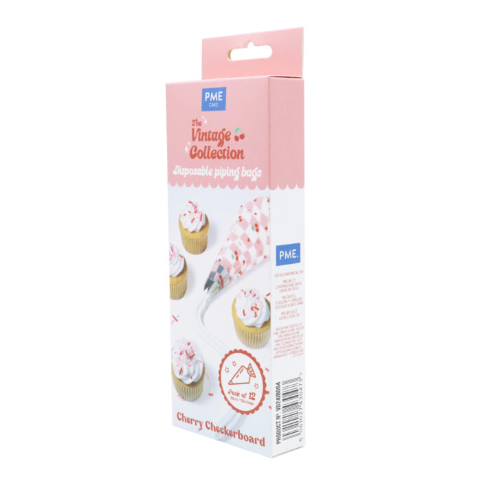 12 Manga Pasteleras Desechables de San Valentín - Cuadros de Cereza - Imagen 7