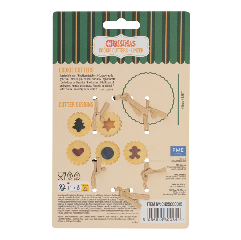 Navideño Cortadores de Galletas - Juego Linzer de 6 - Imagen 4