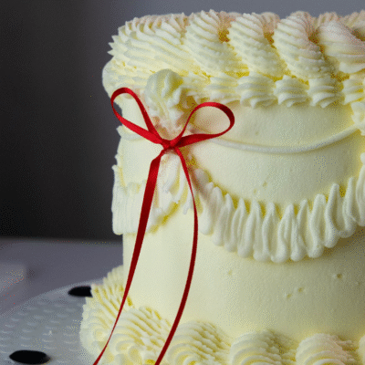 Topper con Lazo de Cinta para Tartas – Rojo (8 piezas)