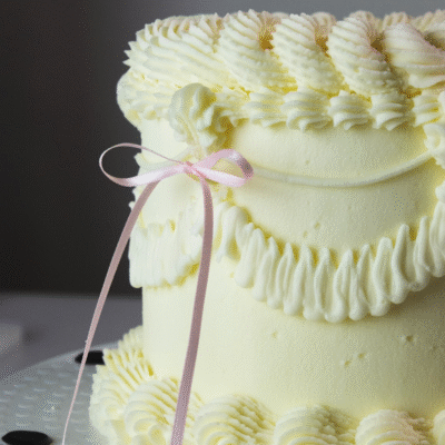 Topper con Lazo de Cinta para Tartas – Rosa Claro (8 piezas)