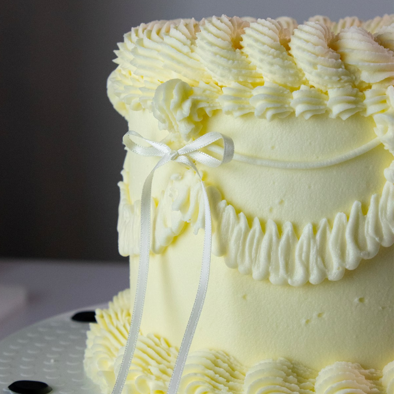 Topper con Lazo de Cinta para Tartas – Blanco (8 piezas)