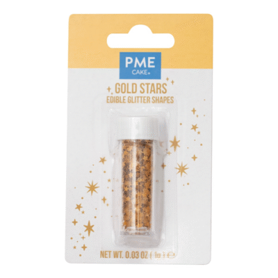 Formas de Glitter Comestible Estrellas Doradas (1g / 0.03oz)